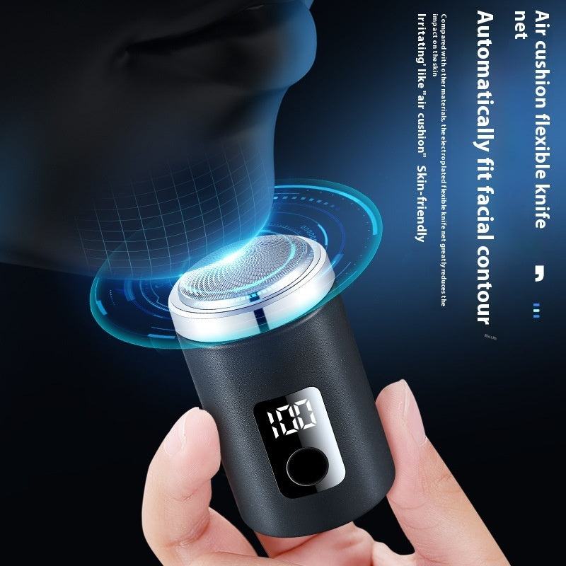Mini Men’s Electric Shaver – Compact USB Rechargeable Razor with Power Display