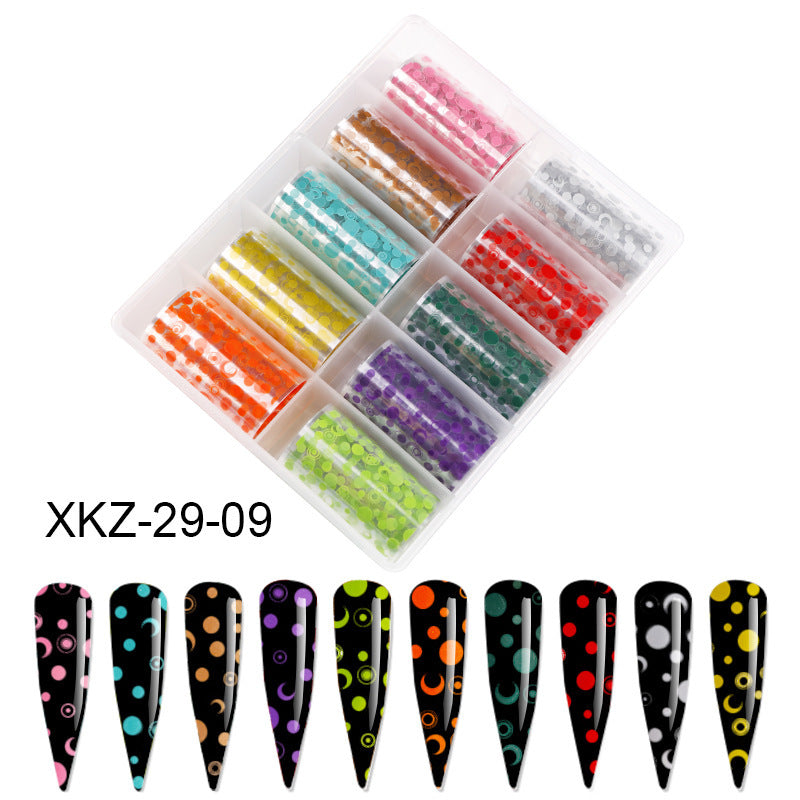 Butterfly & Star Nail Transfer Paper – Laser Foil Stickers for DIY European & American Nail Art