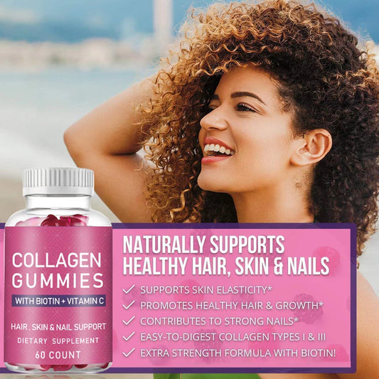 Collagen Gummies – Skin, Hair & Nail Support for Youthful Glow & Joint Health