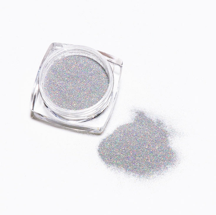 Rainbow Laser Mirror Nail Powder – Chrome Holographic Pigment for DIY & Salon Nail Art
