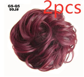 Fluffy Curly Hair Bun with Drawstring – Natural Look Hair Ring & Bun Maker for Women