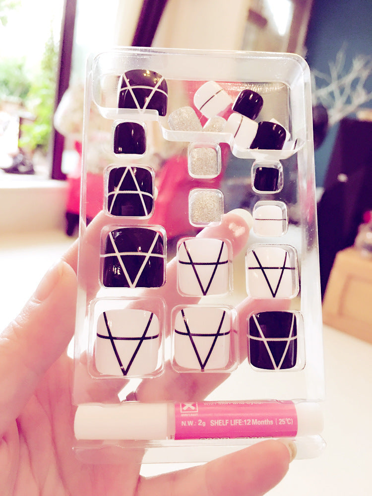 24 Pcs Professional Artificial Acrylic Toe Nails – Full Cover Press-On Toe Nail Patches