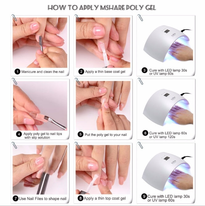 Poly Gel for Nails – Easy Builder Gel for Quick DIY & Professional Nail Extensions