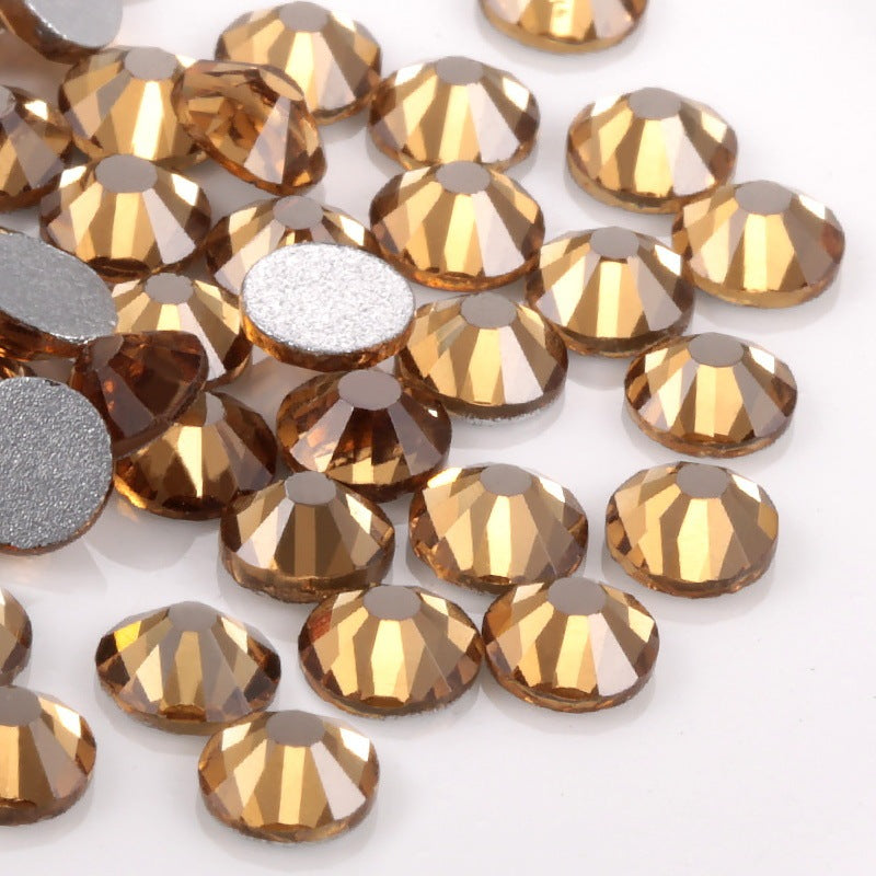 Glass Flat Rhinestones for Nail Drill – Sparkling Crystal Gems for DIY & Salon Nail Art