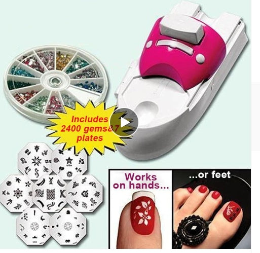DIY Portable Nail Art Printer – Stamping Tool & Polish Decoration Machine Nail Stamper Set for Creative Nail Design