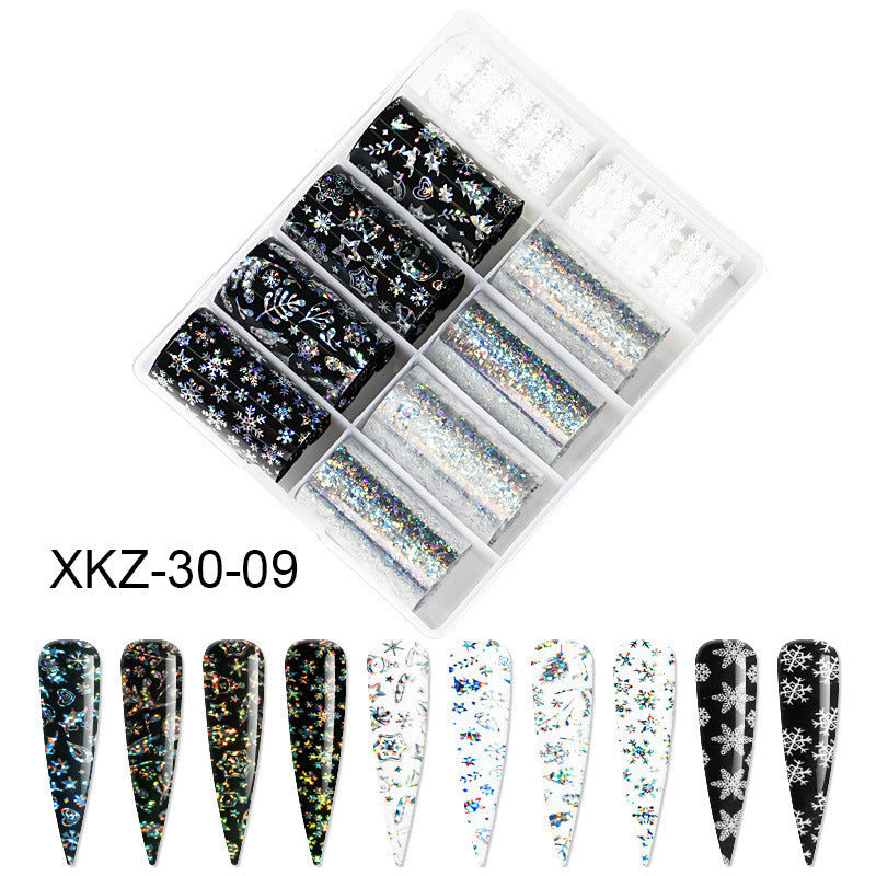 Butterfly & Star Nail Transfer Paper – Laser Foil Stickers for DIY European & American Nail Art