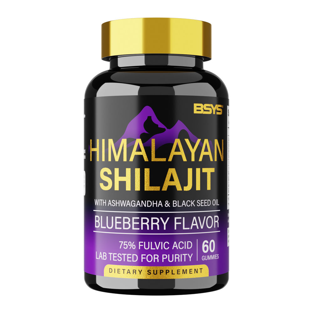 BSYS Shilajit Gummies – 60 Count Natural Energy, Stamina & Vitality Supplement