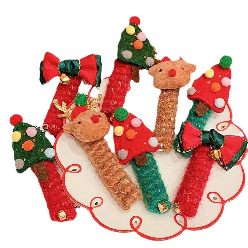 Christmas Hair Ties for Girls – Cute Elastic Telephone Wire Spiral Bands & Festive Kids Hair Accessories