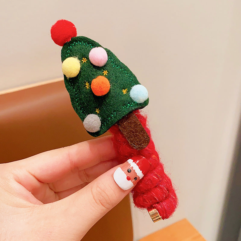 Christmas Hair Ties for Girls – Cute Elastic Telephone Wire Spiral Bands & Festive Kids Hair Accessories