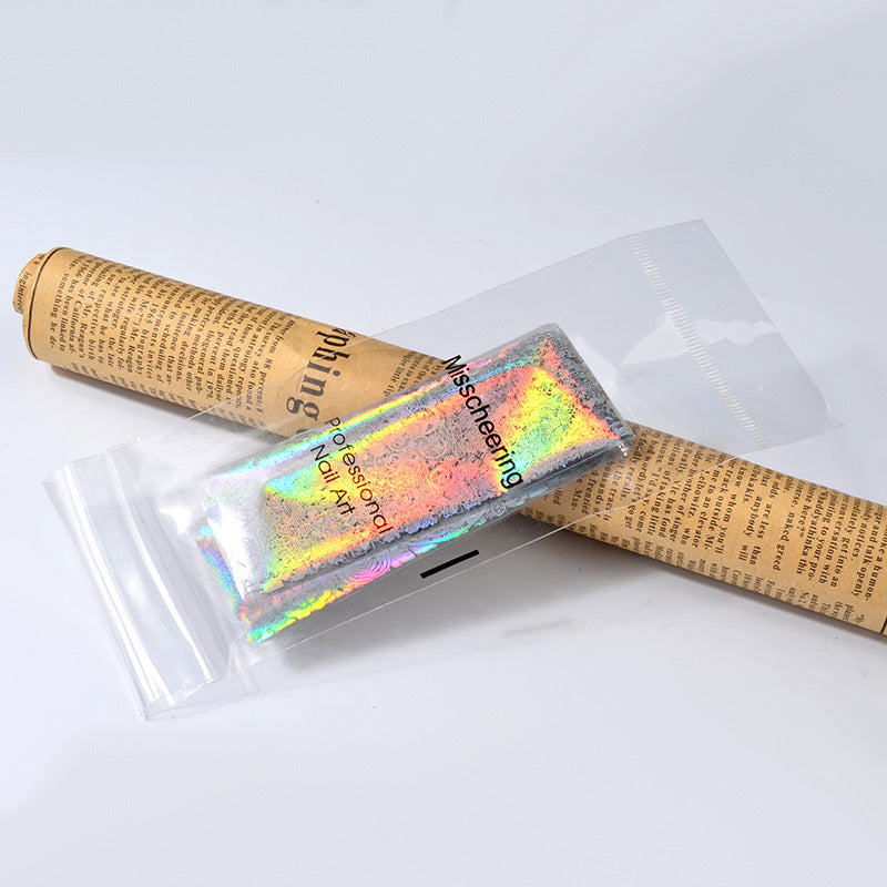 Laser Star Nail Stickers – Thermal Transfer Symphony Foil Decals for DIY & Salon Nail Art