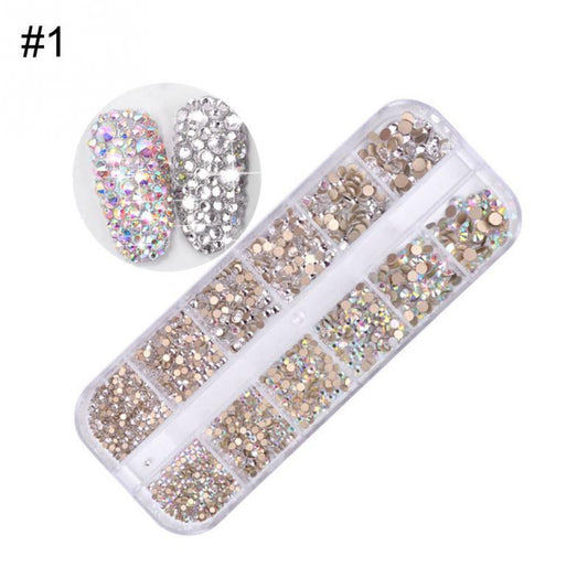 Symphony AB Rhinestones for Nail Art – Sparkling Crystal Decorations for DIY & Salon Manicure