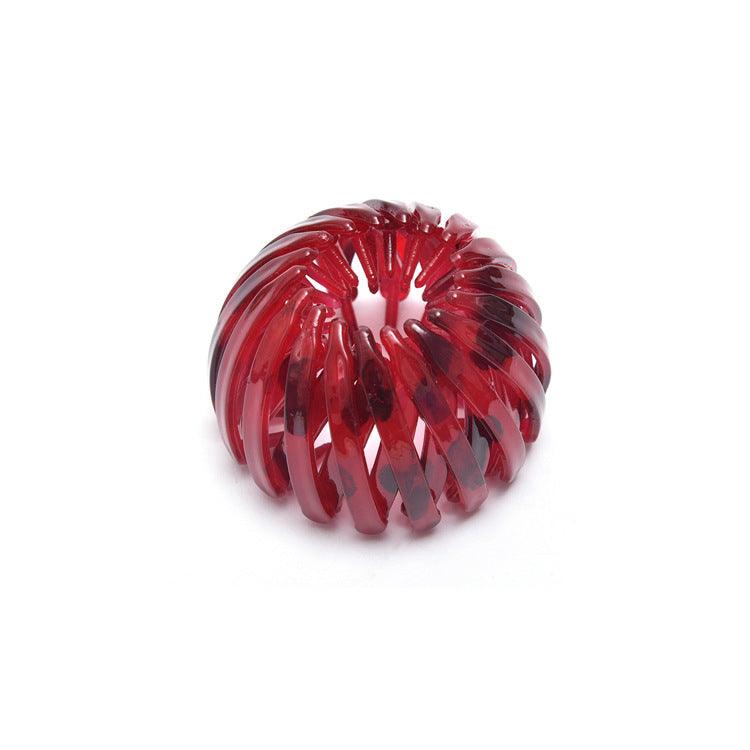 Bird’s Nest Rhinestone Hairpin – Colorful Ponytail Ball Clip & Elegant Hair Accessory