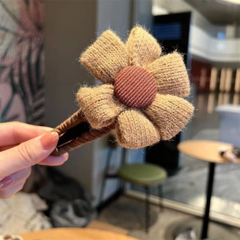 Large Cloth Flower Hairpin – High-End Mori Style Hair Clip for Elegant Updos & Back-of-Head Styling