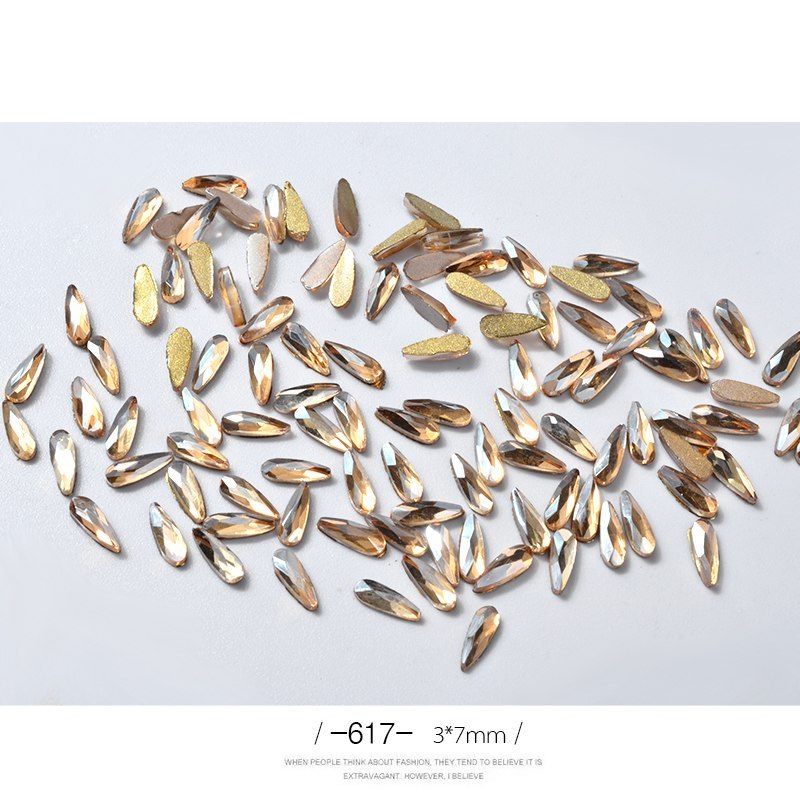 10 Pcs 3D Water Drop Rhinestones – Glitter Nail Art Decorations for DIY & Professional Manicure