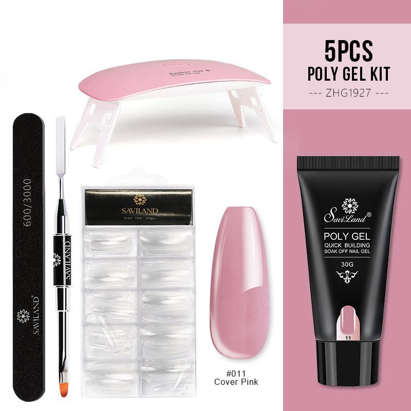 Quick Crystal Nail Extension Gel Set – Easy Builder Gel Kit for DIY & Salon Manicure