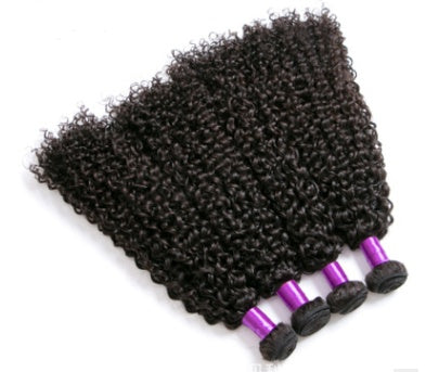 Brazilian Virgin Human Hair – Kinky Curly Wig & Hair Extensions, Natural Black Weave Bundles