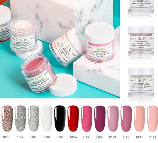 Crystal 3-in-1 Infiltrating Powder – Multi-Use Nail Acrylic, Dipping & Builder Powder