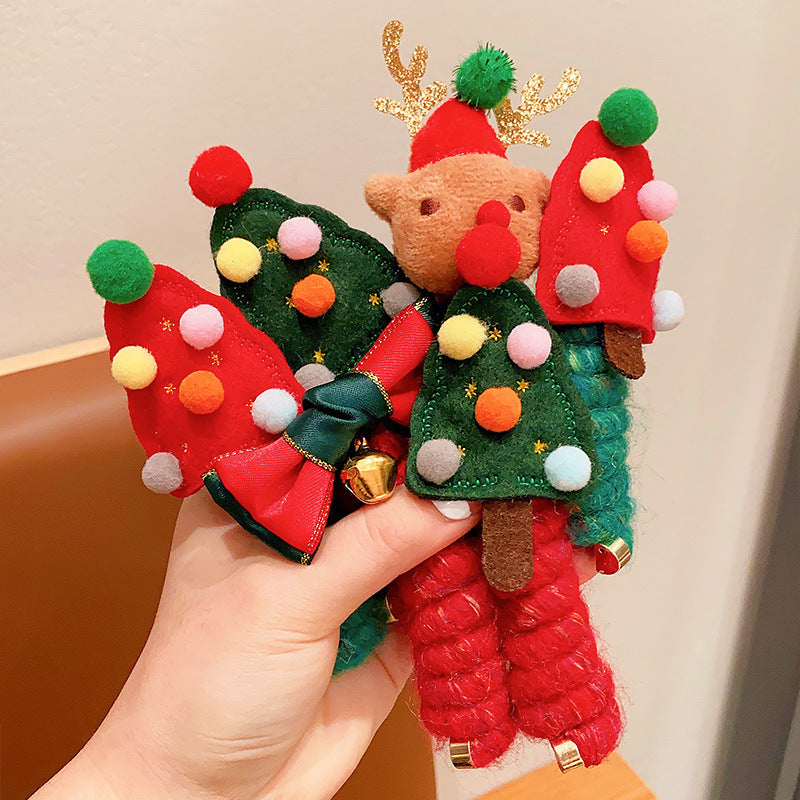 Christmas Hair Ties for Girls – Cute Elastic Telephone Wire Spiral Bands & Festive Kids Hair Accessories