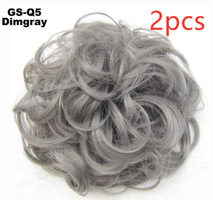 Fluffy Curly Hair Bun with Drawstring – Natural Look Hair Ring & Bun Maker for Women