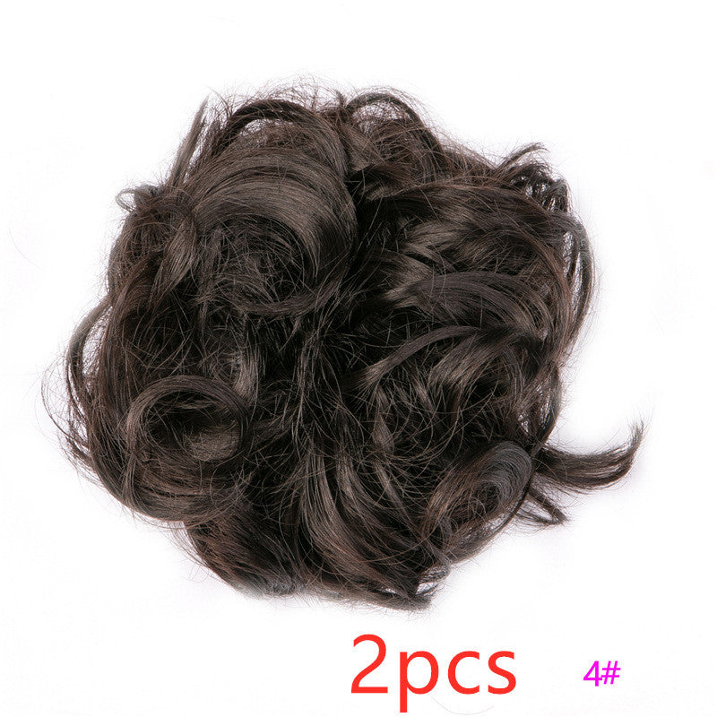 Fluffy Curly Hair Bun with Drawstring – Natural Look Hair Ring & Bun Maker for Women