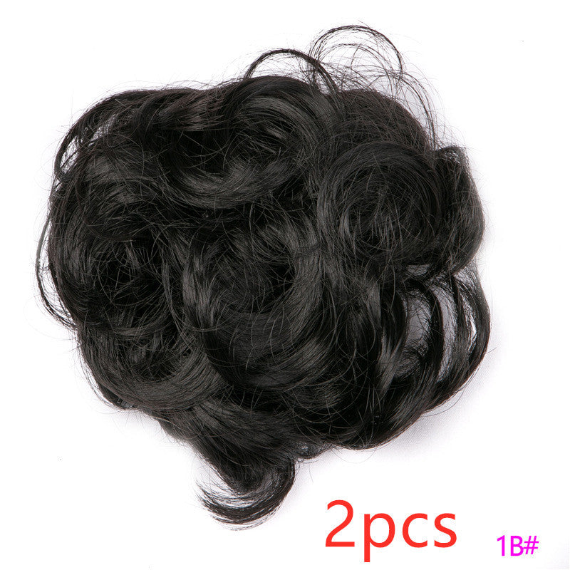 Fluffy Curly Hair Bun with Drawstring – Natural Look Hair Ring & Bun Maker for Women