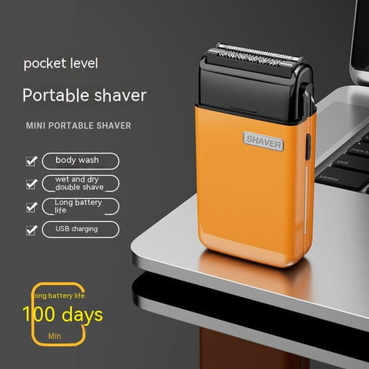 Mini Electric Shaver – Fully Washable, Magnetic Blade, USB Type-C Charging