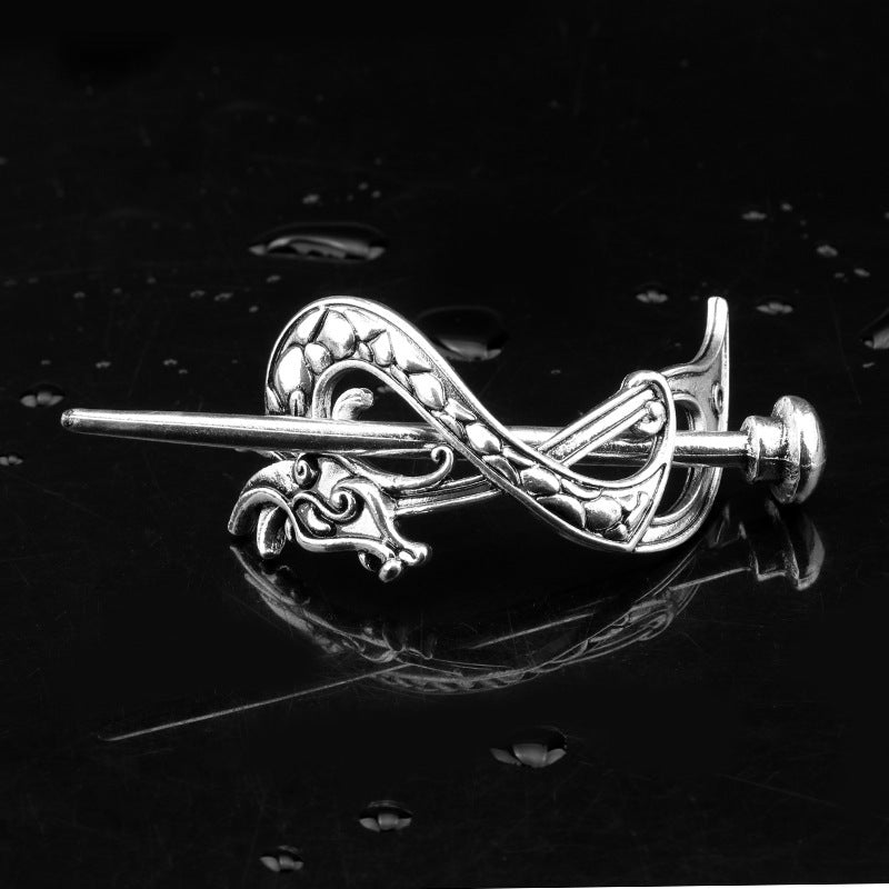 Retro Metal Rod Sliding Hairpin – Elegant Women’s Hair Jewelry & Stylish Hair Accessories