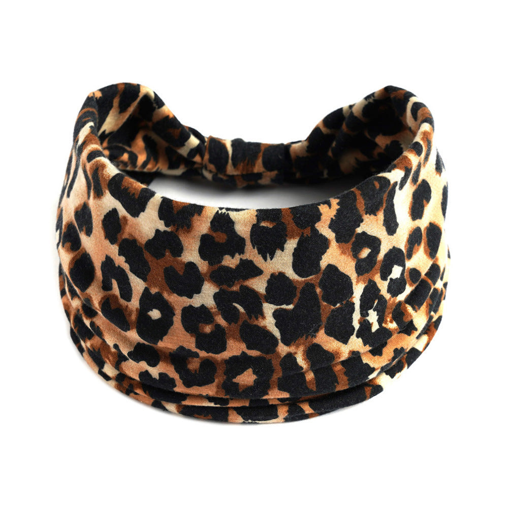 Bohemian Yoga Sports Headband – Cashew Print, Sweat-Absorbent & Non-Slip Elastic Hairband