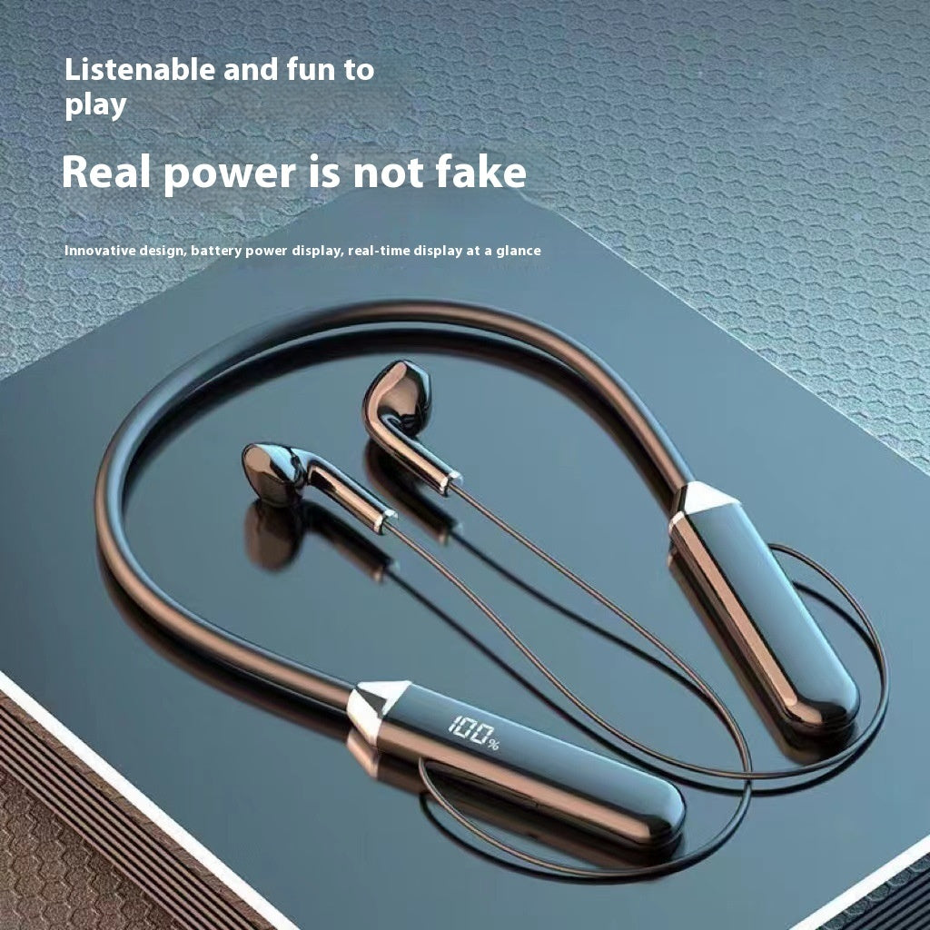 Écouteurs intra-auriculaires Bluetooth à suspendre au cou pour le sport