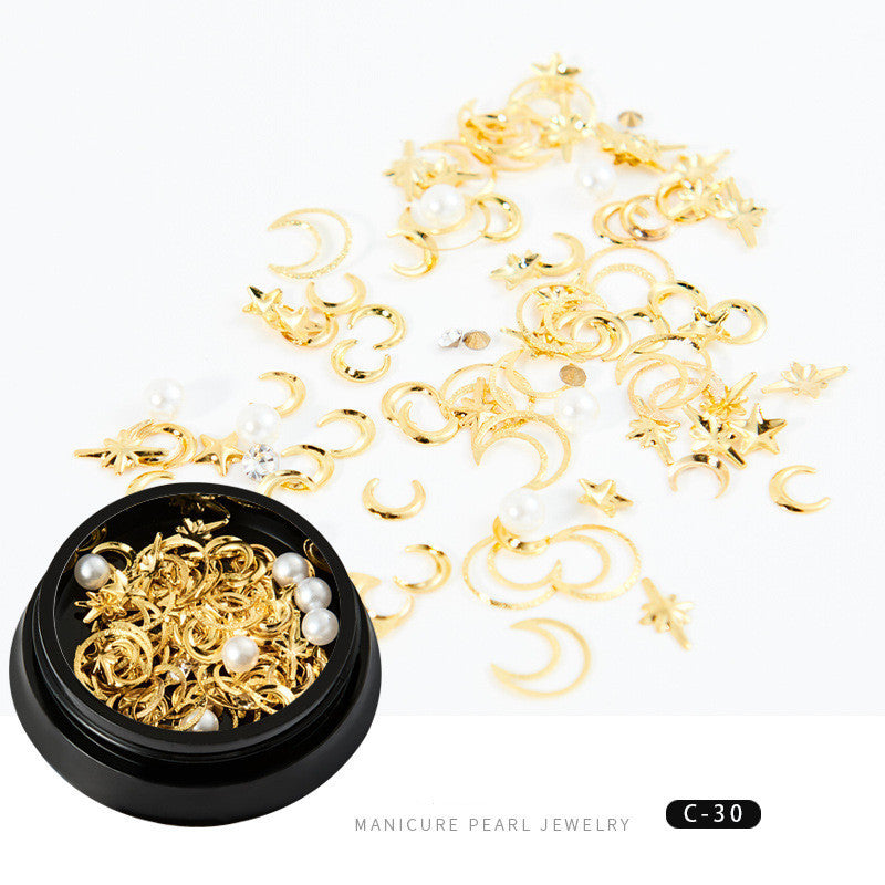 Copper Round Rivets & Sequins – Xingyue Nail Drill Ornaments for DIY Acrylic & Gel Nail Art