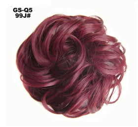 Fluffy Curly Hair Bun with Drawstring – Natural Look Hair Ring & Bun Maker for Women