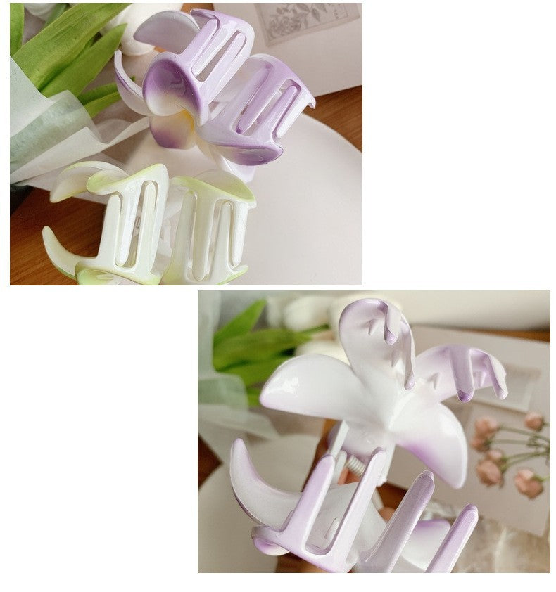 Muweordy Plumeria Hair Clips – Trendy Korean Flower Hair Claw Clip for Women | Stylish Hair Catch & Accessories