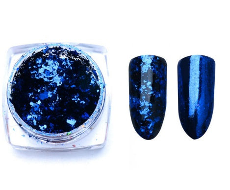 Aluminio Nail Flakes – Irregular Mirror Magic Glitter Pigment in Gold, Silver & Red for Nail Art Decoration