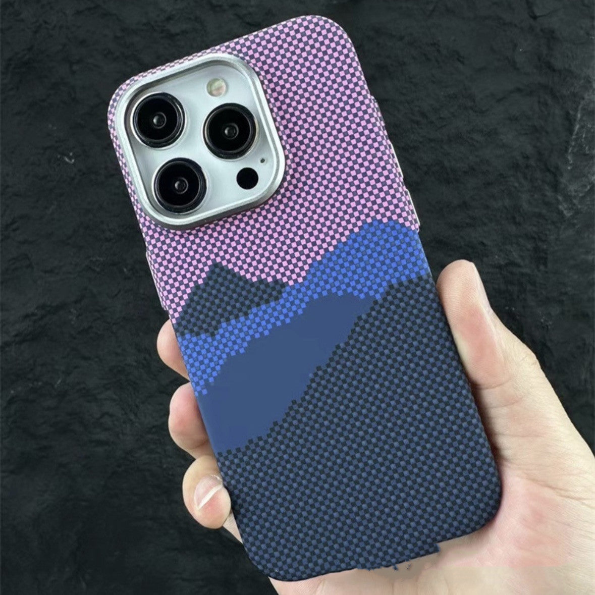 Magnetic Carbon Fiber iPhone Case – Kafra Pattern All-Inclusive Protective Cover