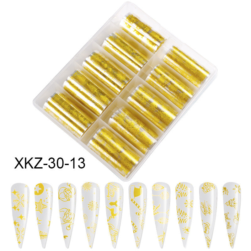 Butterfly & Star Nail Transfer Paper – Laser Foil Stickers for DIY European & American Nail Art