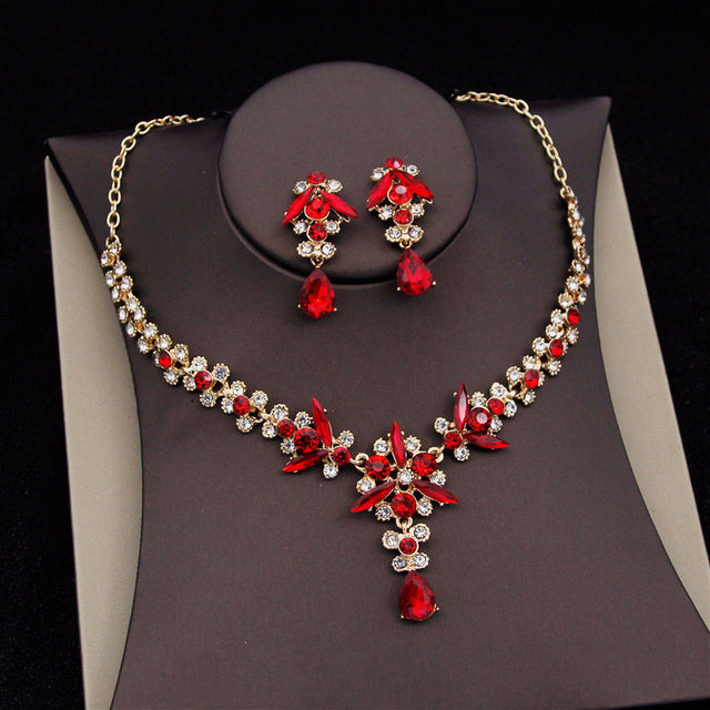 Royal Queen Bridal Jewelry Set – Luxury Wedding Tiara & Earrings Necklace Set for Women