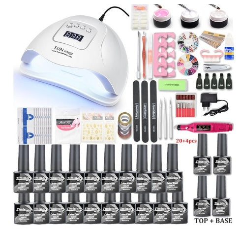 80W Nail Phototherapy Lamp – UV LED Gel Nail Dryer Machine Set for DIY & Professional Manicure