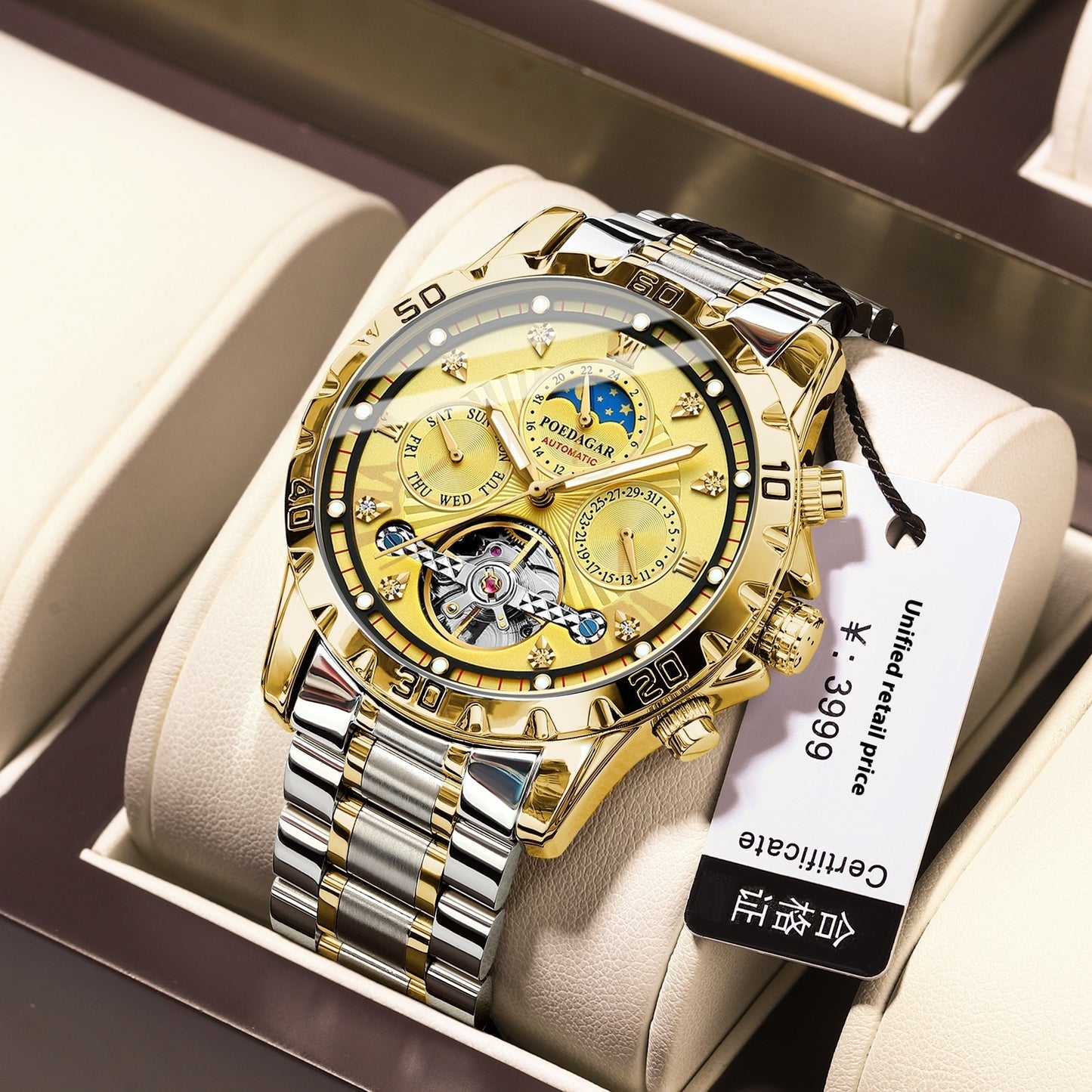 Men’s Mechanical Waterproof Luxury Multifunction Watch – HZ Mobile