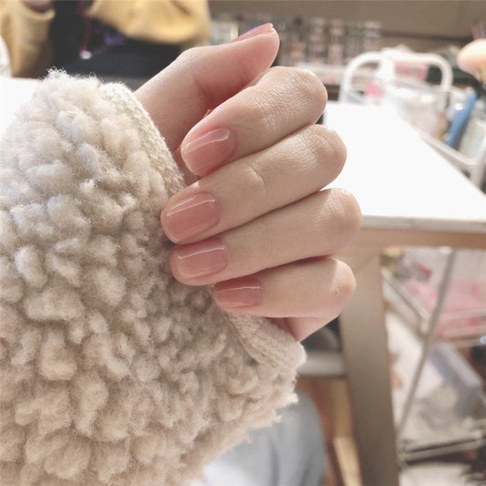 Jelly Powder False Nails – Soft Translucent Press-On Tips for DIY & Salon Manicure