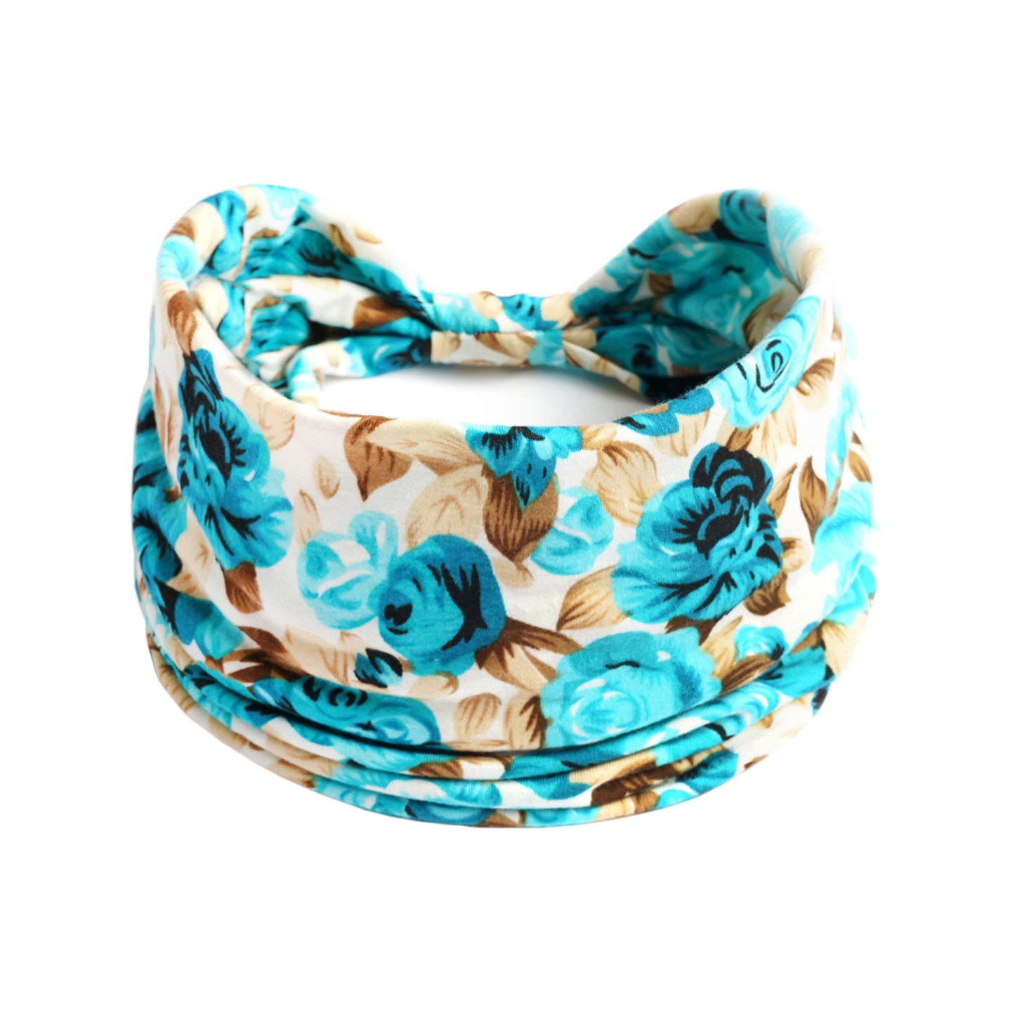 Bohemian Yoga Sports Headband – Cashew Print, Sweat-Absorbent & Non-Slip Elastic Hairband