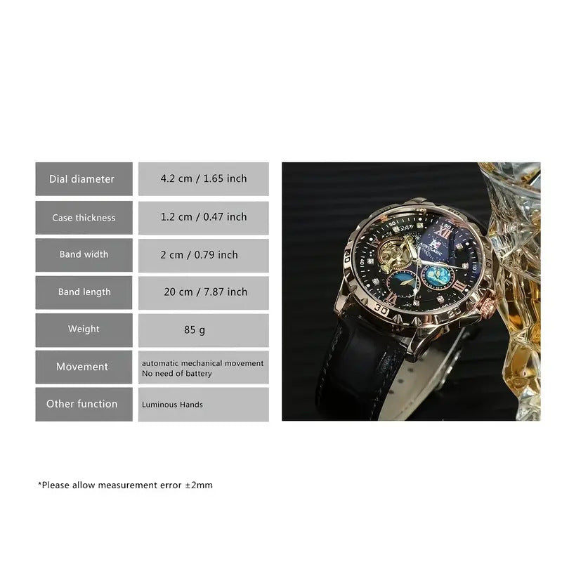Large Dial Hollow Automatic Mechanical Watch for Men – HZ Mobile