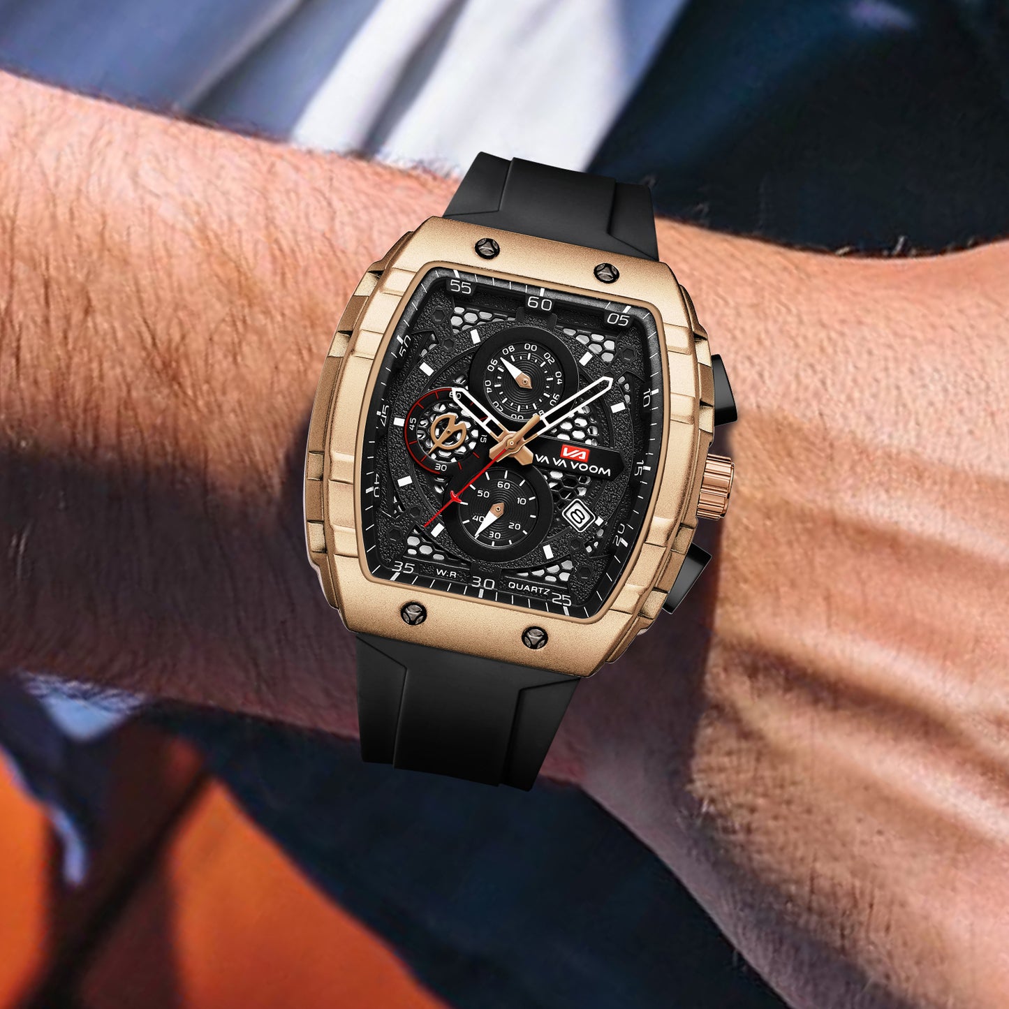 Multifunction Business Waterproof Calendar Wine Barrel Mechanical Watch – HZ Mobile