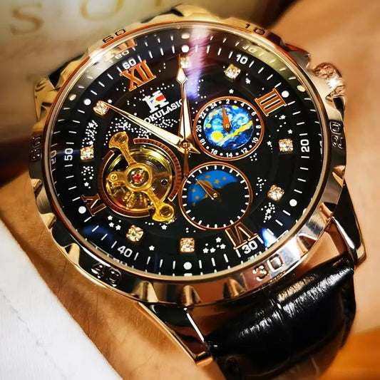 Large Dial Hollow Automatic Mechanical Watch for Men – HZ Mobile