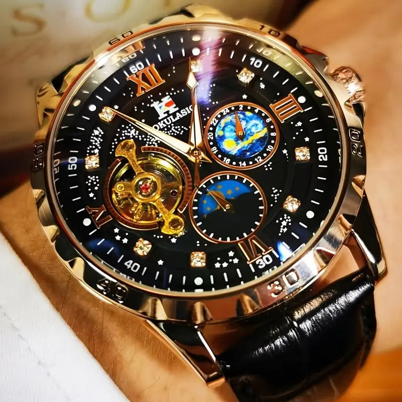 Large Dial Hollow Automatic Mechanical Watch for Men – HZ Mobile
