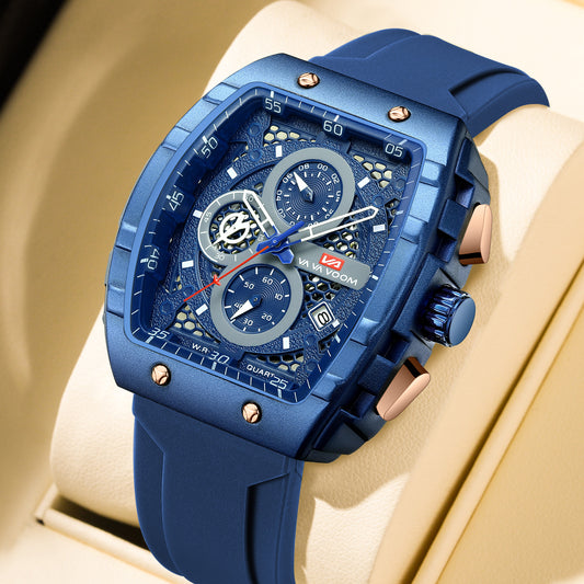 Multifunction Business Waterproof Calendar Wine Barrel Mechanical Watch – HZ Mobile