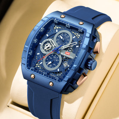 Multifunction Business Waterproof Calendar Wine Barrel Mechanical Watch – HZ Mobile
