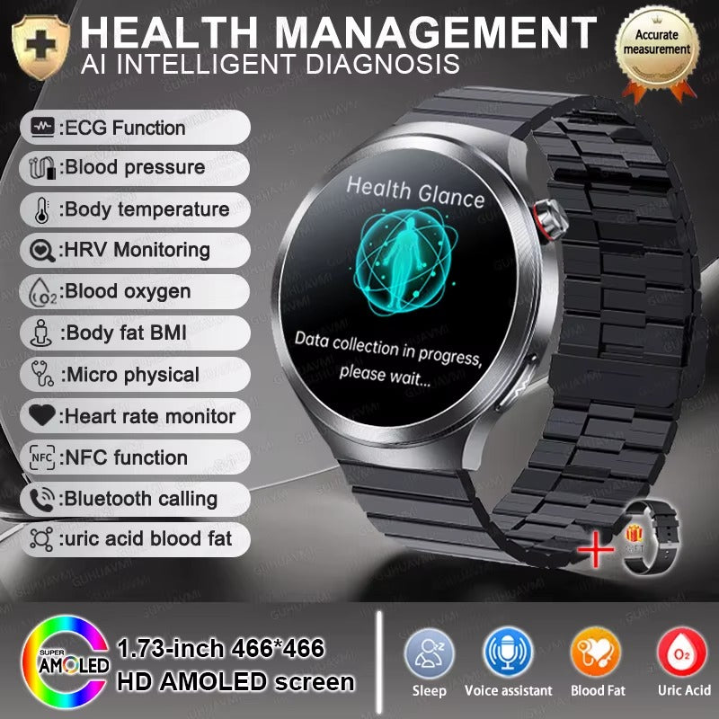 2025 Xiaomi Health Tracker Smartwatch — ECG + PPG, Uric Acid & Blood Lipids Monitoring, Body Analysis & Blood Pressure