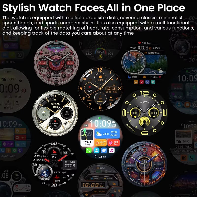2025 SmartWatch AMOLED Screen GPS Bluetooth Call – Android & iOS Compatible