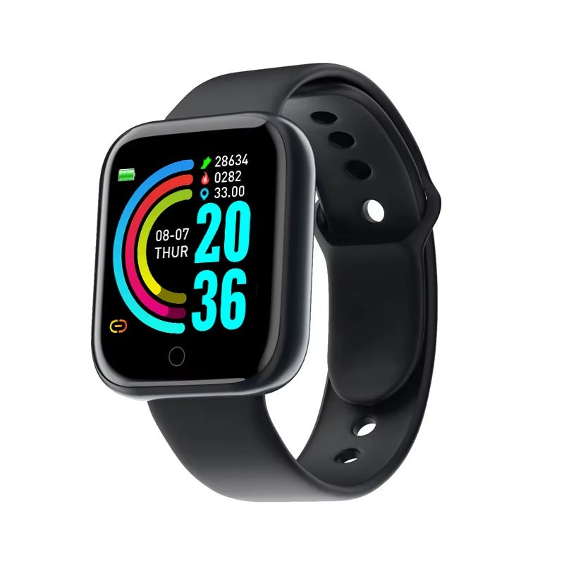Montre connectée Y68 D20 – Tracker d'activité Bluetooth multifonction pour hommes et femmes