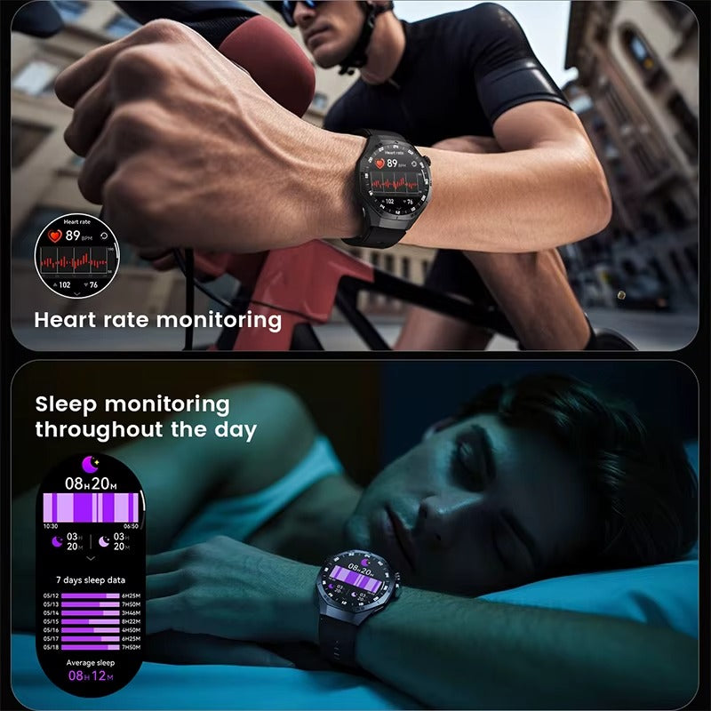 2025 SmartWatch AMOLED Screen GPS Bluetooth Call – Android & iOS Compatible
